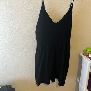 Spaghetti strap black romper